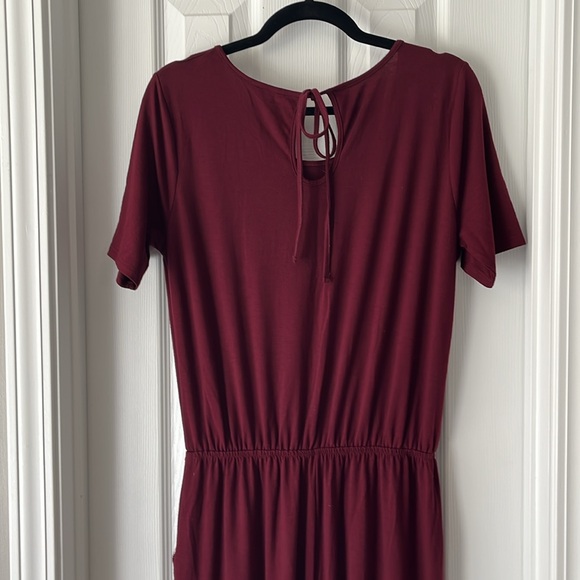 Zenana Premium Short Sleeve Jumpsuit with Pockets - Picture 2 of 3